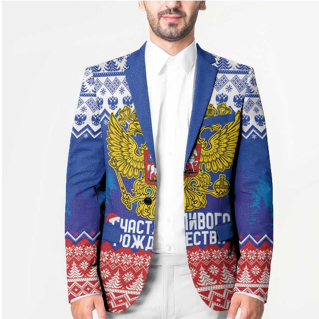 Russia Christmas Blazer Double Headed Eagle Christmas Patterns - Wonder Print Shop