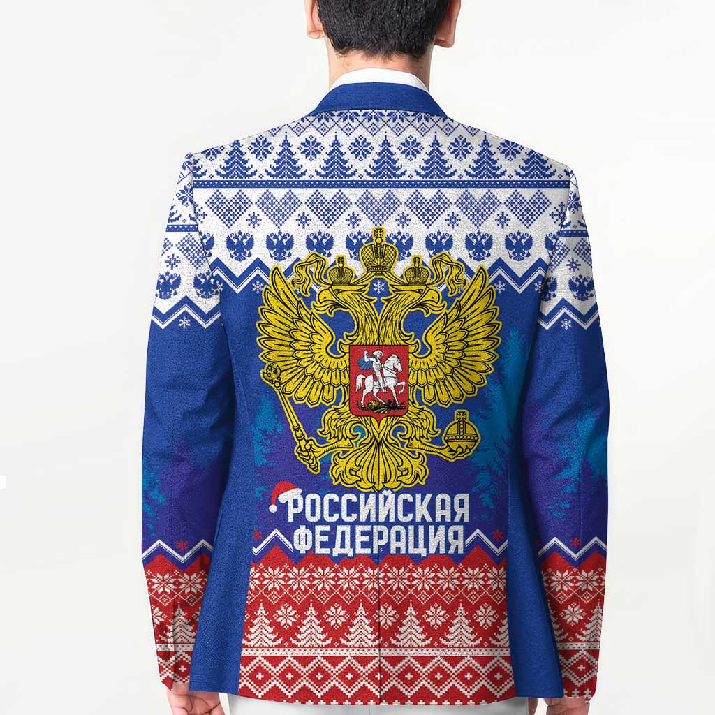 Russia Christmas Blazer Double Headed Eagle Christmas Patterns - Wonder Print Shop