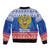 Russia Christmas Bomber Jacket Double Headed Eagle Christmas Patterns - Wonder Print Shop