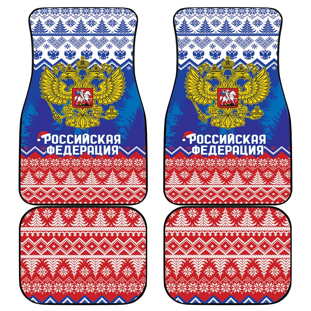Russia Christmas Car Mats Double Headed Eagle Christmas Patterns - Wonder Print Shop