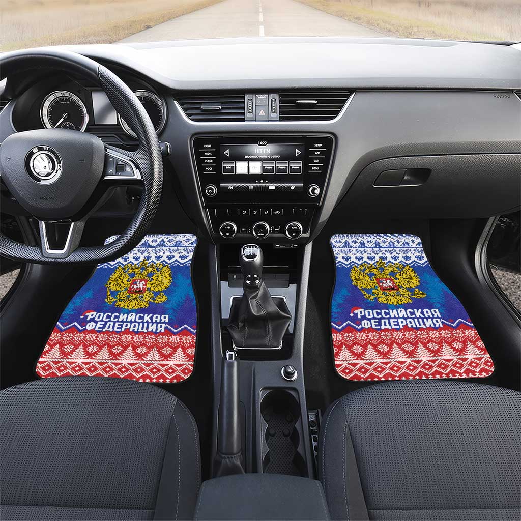 Russia Christmas Car Mats Double Headed Eagle Christmas Patterns - Wonder Print Shop