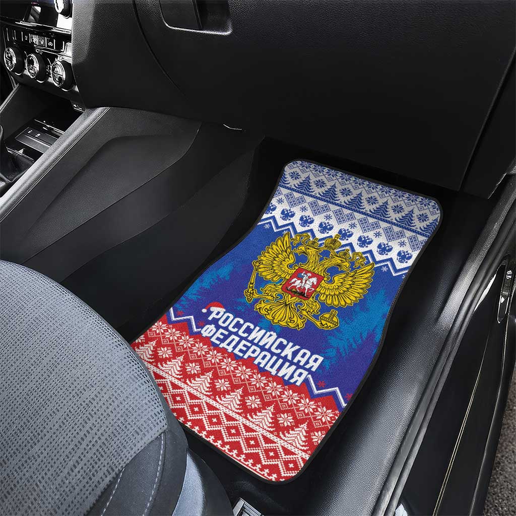 Russia Christmas Car Mats Double Headed Eagle Christmas Patterns - Wonder Print Shop