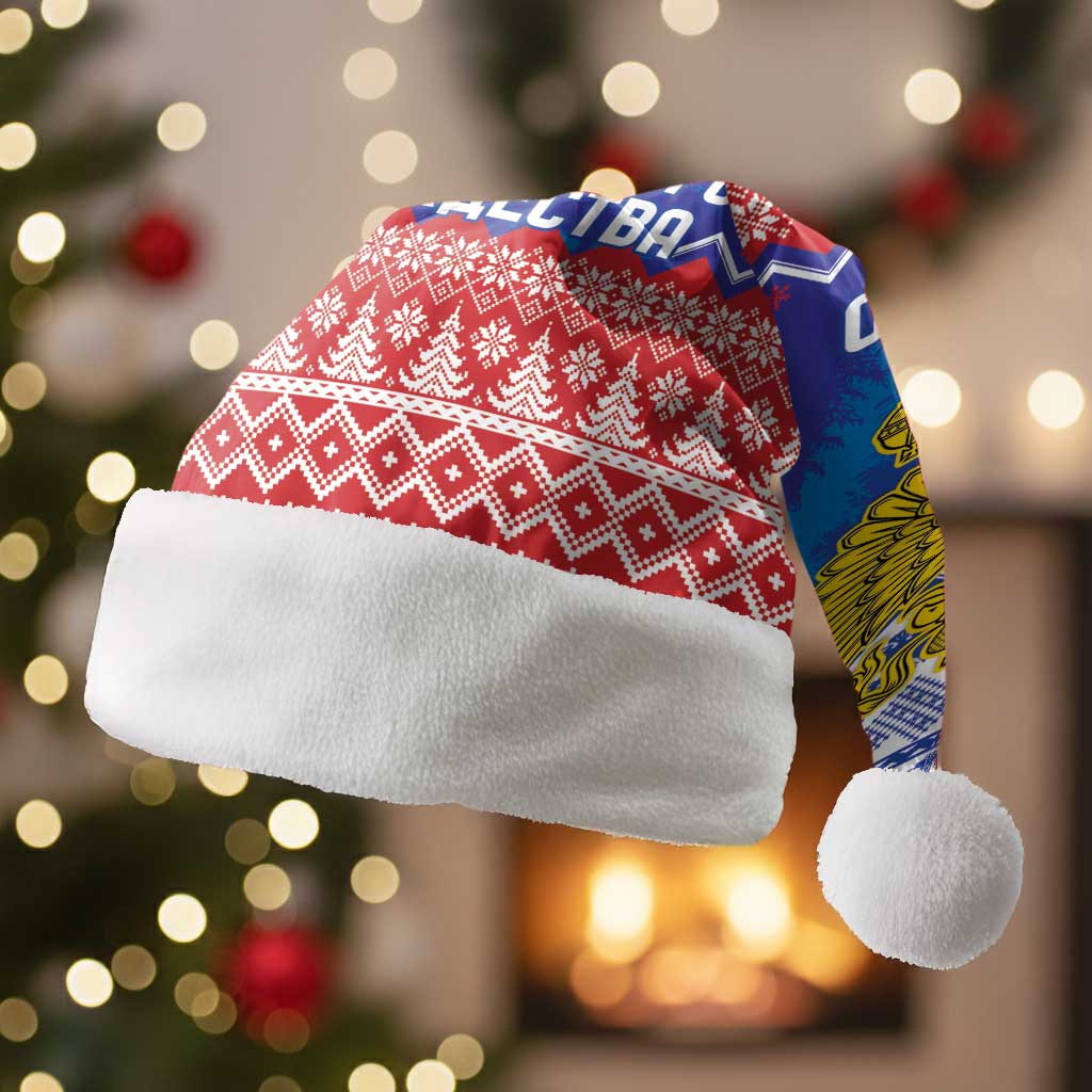 Russia Christmas Santa Hat Double Headed Eagle Christmas Patterns - Wonder Print Shop