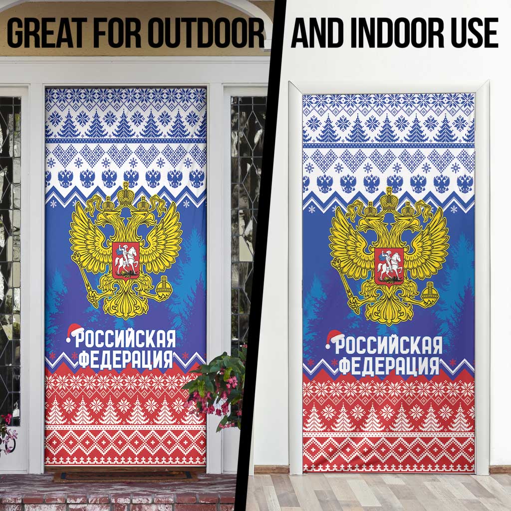 Russia Christmas Door Cover Double Headed Eagle Christmas Patterns - Wonder Print Shop