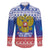 Russia Christmas Family Matching Long Sleeve Bodycon Dress and Hawaiian Shirt Double Headed Eagle Christmas Patterns - Wonder Print Shop