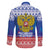 Russia Christmas Family Matching Long Sleeve Bodycon Dress and Hawaiian Shirt Double Headed Eagle Christmas Patterns - Wonder Print Shop