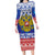 Russia Christmas Family Matching Long Sleeve Bodycon Dress and Hawaiian Shirt Double Headed Eagle Christmas Patterns - Wonder Print Shop