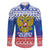 Russia Christmas Family Matching Off The Shoulder Long Sleeve Dress and Hawaiian Shirt Double Headed Eagle Christmas Patterns - Wonder Print Shop