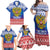 Russia Christmas Family Matching Off Shoulder Maxi Dress and Hawaiian Shirt Double Headed Eagle Christmas Patterns - Wonder Print Shop