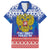 Russia Christmas Family Matching Short Sleeve Bodycon Dress and Hawaiian Shirt Double Headed Eagle Christmas Patterns - Wonder Print Shop