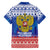 Russia Christmas Family Matching Short Sleeve Bodycon Dress and Hawaiian Shirt Double Headed Eagle Christmas Patterns - Wonder Print Shop
