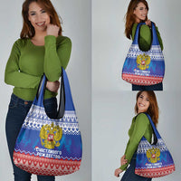 Russia Christmas Grocery Bag Double Headed Eagle Christmas Patterns - Wonder Print Shop