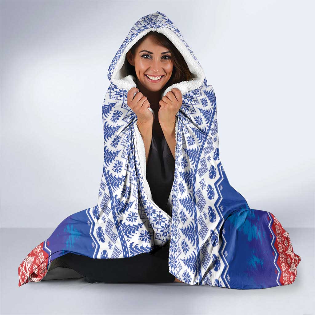 Russia Christmas Hooded Blanket Double Headed Eagle Christmas Patterns - Wonder Print Shop