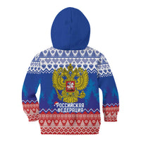 Russia Christmas Kid Hoodie Double Headed Eagle Christmas Patterns - Wonder Print Shop