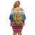 Russia Christmas Off Shoulder Short Dress Double Headed Eagle Christmas Patterns - Wonder Print Shop