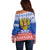 Russia Christmas Off Shoulder Sweater Double Headed Eagle Christmas Patterns - Wonder Print Shop