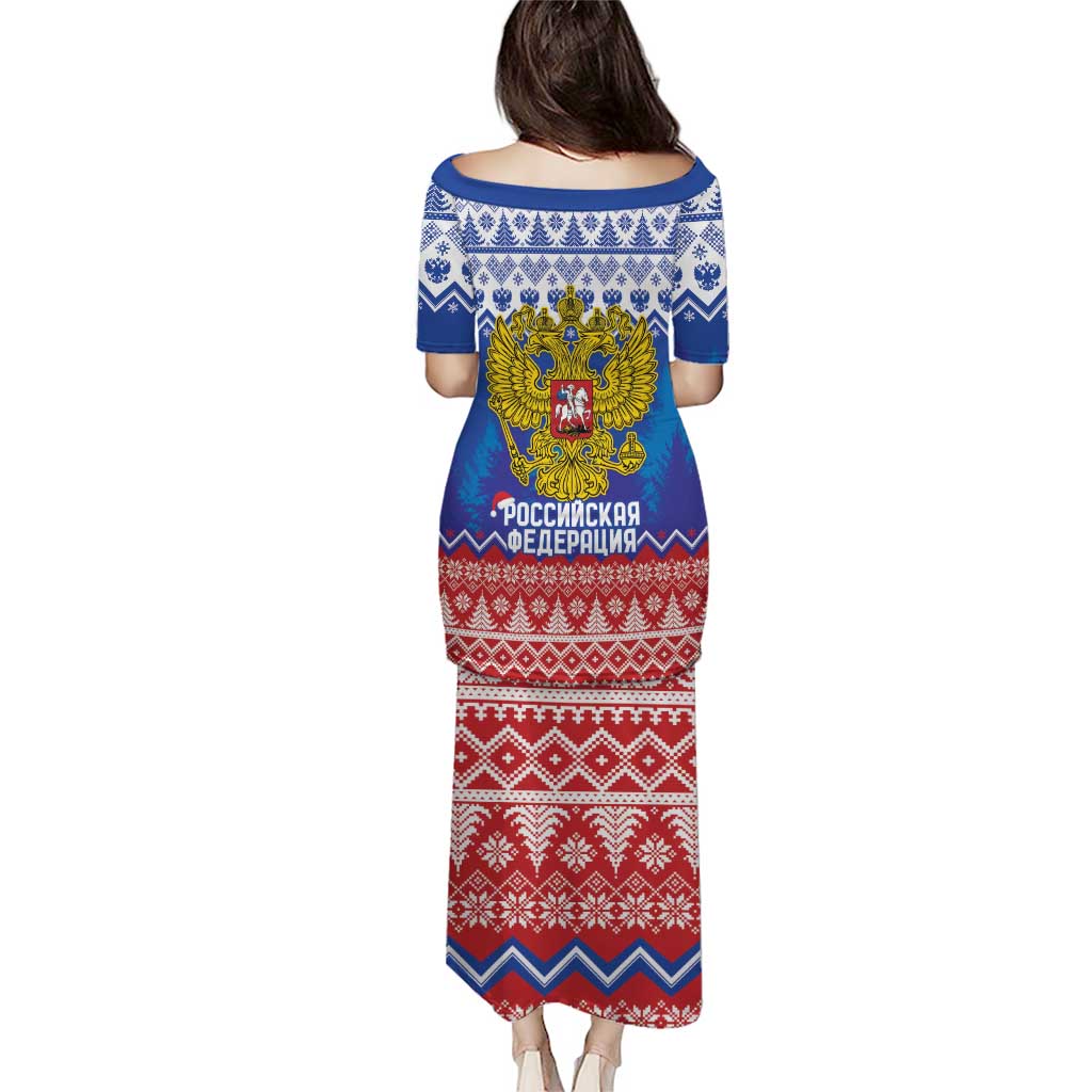 Russia Christmas Puletasi Double Headed Eagle Christmas Patterns - Wonder Print Shop