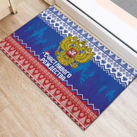 Russia Christmas Rubber Doormat Double Headed Eagle Christmas Patterns - Wonder Print Shop