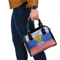 Russia Christmas Shoulder Handbag Double Headed Eagle Christmas Patterns - Wonder Print Shop