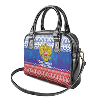 Russia Christmas Shoulder Handbag Double Headed Eagle Christmas Patterns - Wonder Print Shop
