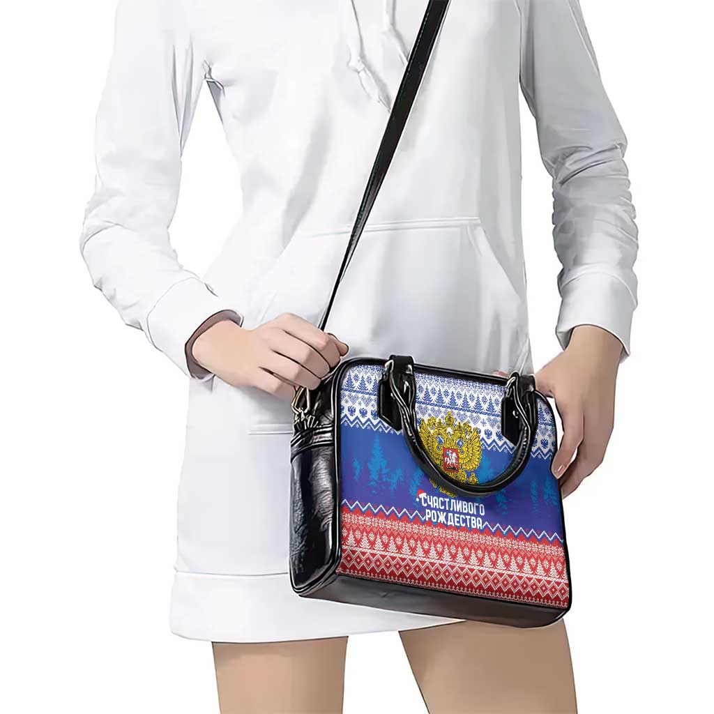 Russia Christmas Shoulder Handbag Double Headed Eagle Christmas Patterns - Wonder Print Shop