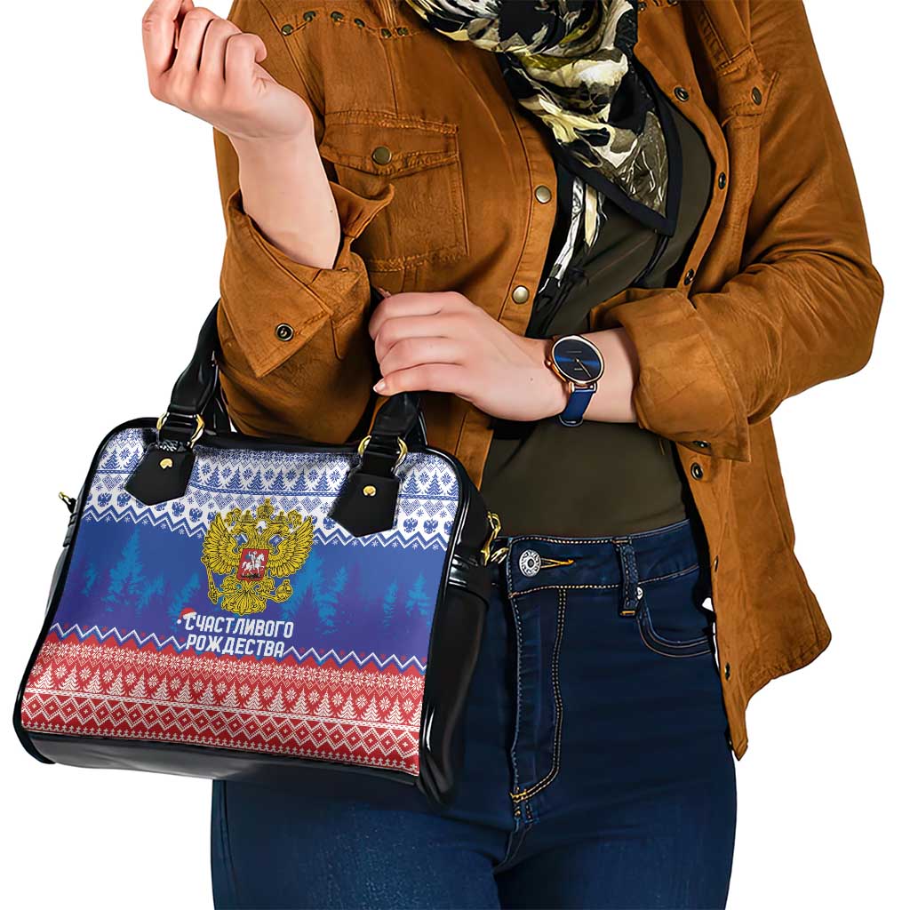 Russia Christmas Shoulder Handbag Double Headed Eagle Christmas Patterns - Wonder Print Shop