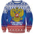 Russia Christmas Sweatshirt Double Headed Eagle Christmas Patterns - Wonder Print Shop
