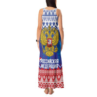 Russia Christmas Tank Maxi Dress Double Headed Eagle Christmas Patterns - Wonder Print Shop
