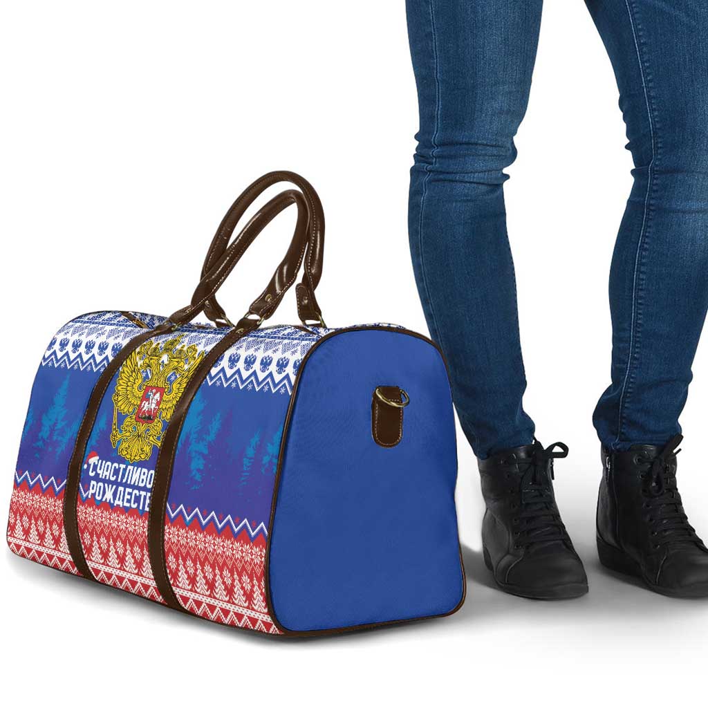 Russia Christmas Travel Bag Double Headed Eagle Christmas Patterns - Wonder Print Shop