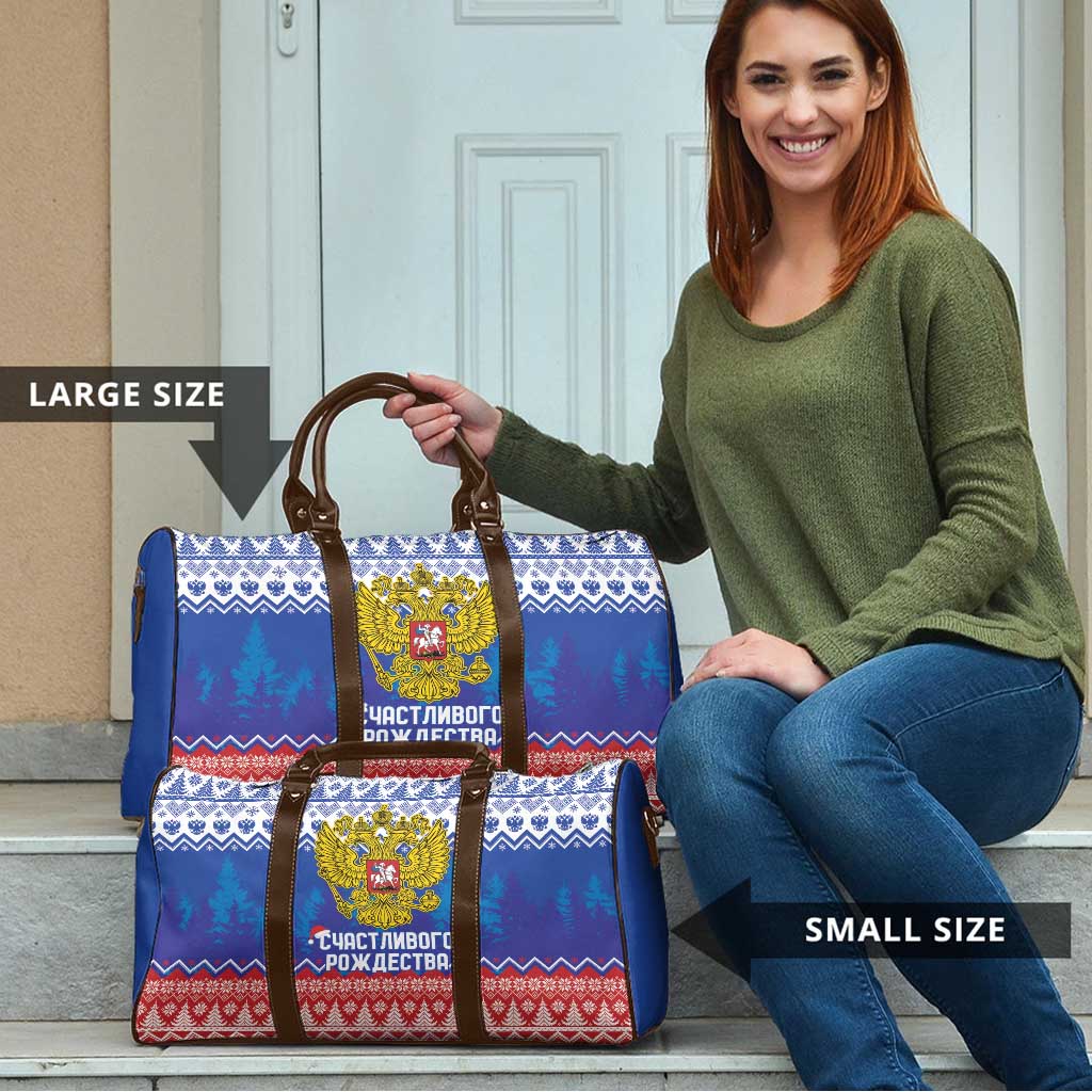 Russia Christmas Travel Bag Double Headed Eagle Christmas Patterns - Wonder Print Shop