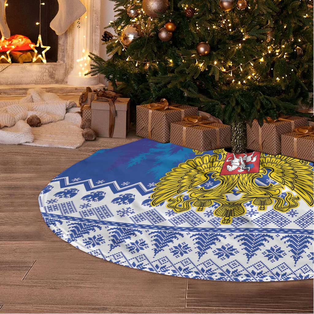Russia Christmas Tree Skirt Double Headed Eagle Christmas Patterns - Wonder Print Shop