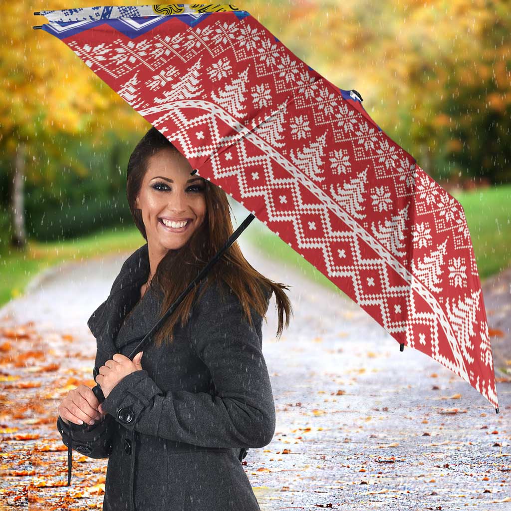 Russia Christmas Umbrella Double Headed Eagle Christmas Patterns - Wonder Print Shop