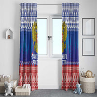 Russia Christmas Window Curtain Double Headed Eagle Christmas Patterns - Wonder Print Shop
