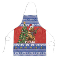 Russia Christmas Apron Brown Bear Playing Balalaika - Wonder Print Shop