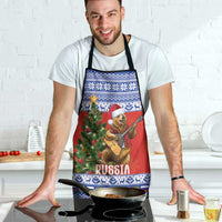 Russia Christmas Apron Brown Bear Playing Balalaika - Wonder Print Shop