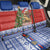 Russia Christmas Back Car Seat Cover Brown Bear Playing Balalaika - Wonder Print Shop
