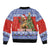 Russia Christmas Bomber Jacket Brown Bear Playing Balalaika - Wonder Print Shop