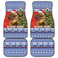 Russia Christmas Car Mats Brown Bear Playing Balalaika - Wonder Print Shop