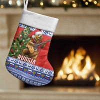 Russia Christmas Stocking Brown Bear Playing Balalaika - Wonder Print Shop