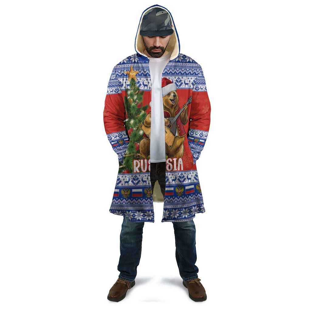 Russia Christmas Cloak Brown Bear Playing Balalaika - Wonder Print Shop