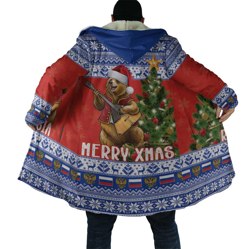 Russia Christmas Cloak Brown Bear Playing Balalaika - Wonder Print Shop