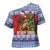 Russia Christmas Cross Shoulder Shirt Brown Bear Playing Balalaika - Wonder Print Shop