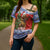 Russia Christmas Cross Shoulder Shirt Brown Bear Playing Balalaika - Wonder Print Shop