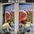 Russia Christmas Door Cover Brown Bear Playing Balalaika - Wonder Print Shop