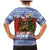 Russia Christmas Family Matching Mermaid Dress and Hawaiian Shirt Brown Bear Playing Balalaika - Wonder Print Shop