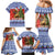 Russia Christmas Family Matching Mermaid Dress and Hawaiian Shirt Brown Bear Playing Balalaika - Wonder Print Shop