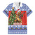 Russia Christmas Family Matching Mermaid Dress and Hawaiian Shirt Brown Bear Playing Balalaika - Wonder Print Shop