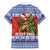 Russia Christmas Family Matching Mermaid Dress and Hawaiian Shirt Brown Bear Playing Balalaika - Wonder Print Shop