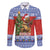 Russia Christmas Family Matching Mermaid Dress and Hawaiian Shirt Brown Bear Playing Balalaika - Wonder Print Shop
