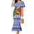 Russia Christmas Family Matching Mermaid Dress and Hawaiian Shirt Brown Bear Playing Balalaika - Wonder Print Shop
